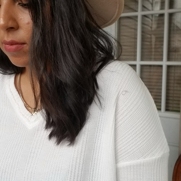 BRIGHTER DAYS WHITE WAFFLE KNIT TOP - Picture 7 of 12